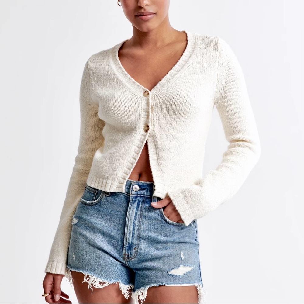 Abercrombie Chenille Cropped Cardigan